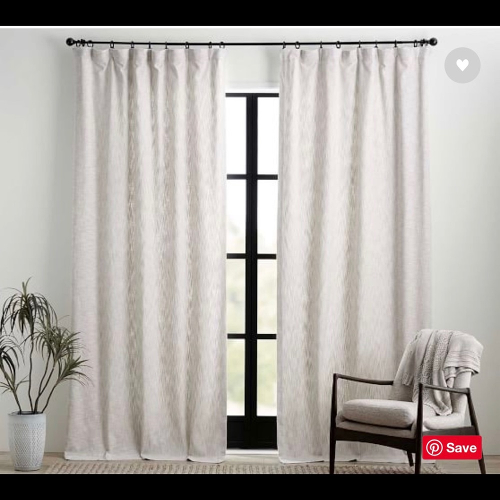 Pottery barn blackout curtains neutral 2 panels